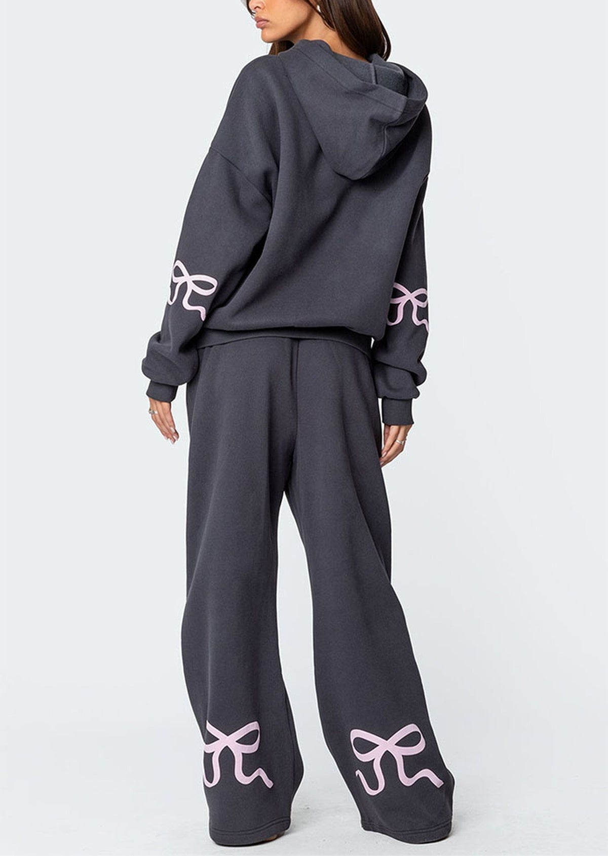 Women's Bow Detail Hoodie Sweat Set