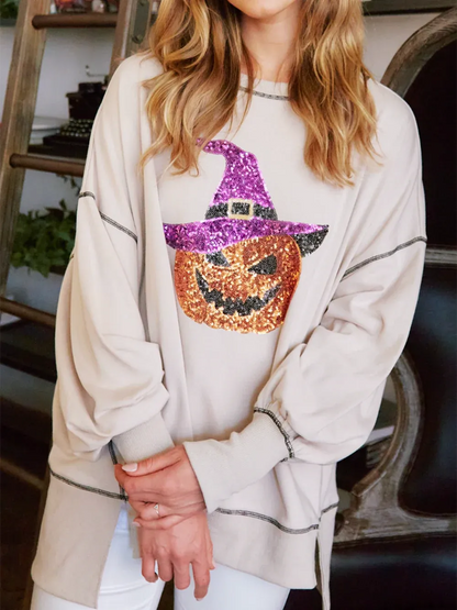 Women's Halloween Sequin Ghost Top (Buy 2 Free Shipping)