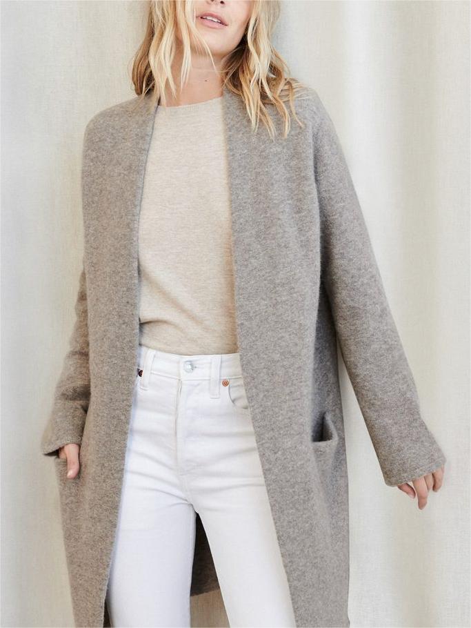 New Long Patch Pocket Sweater Coat (Buy 2 Free Shipping)