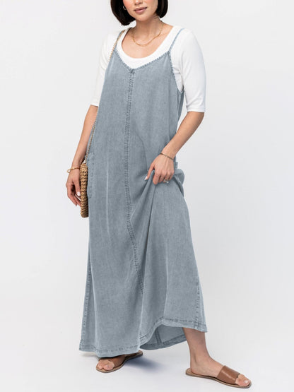 Women's Denim Maxi Jumper Dress (Buy 2 Free Shipping)