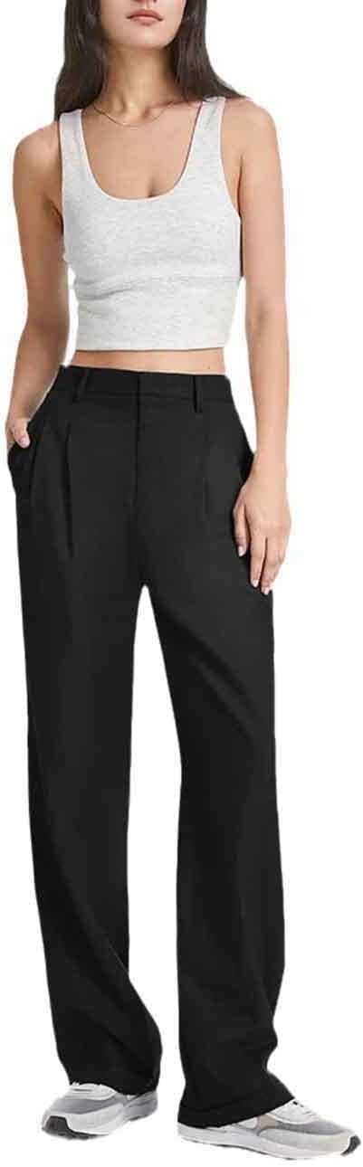 High Waist Tailored Wide Leg Pants