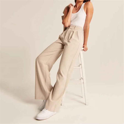 High Waist Tailored Wide Leg Pants