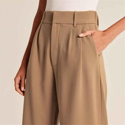 High Waist Tailored Wide Leg Pants