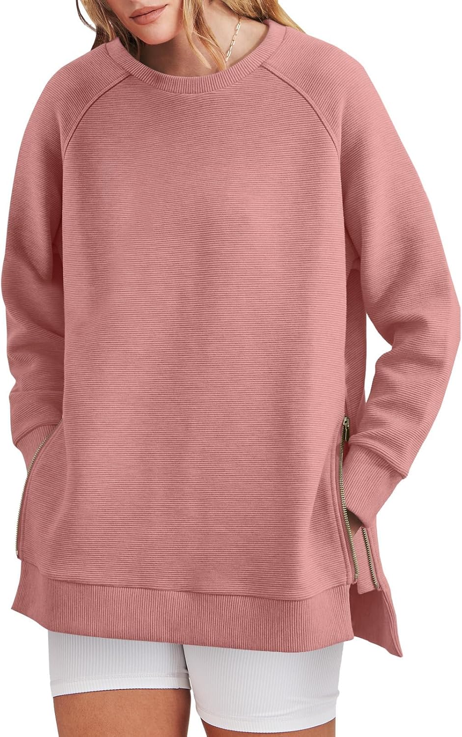 Women's Side Zipper Oversized Sweatshirt (Buy 2 Free Shipping)