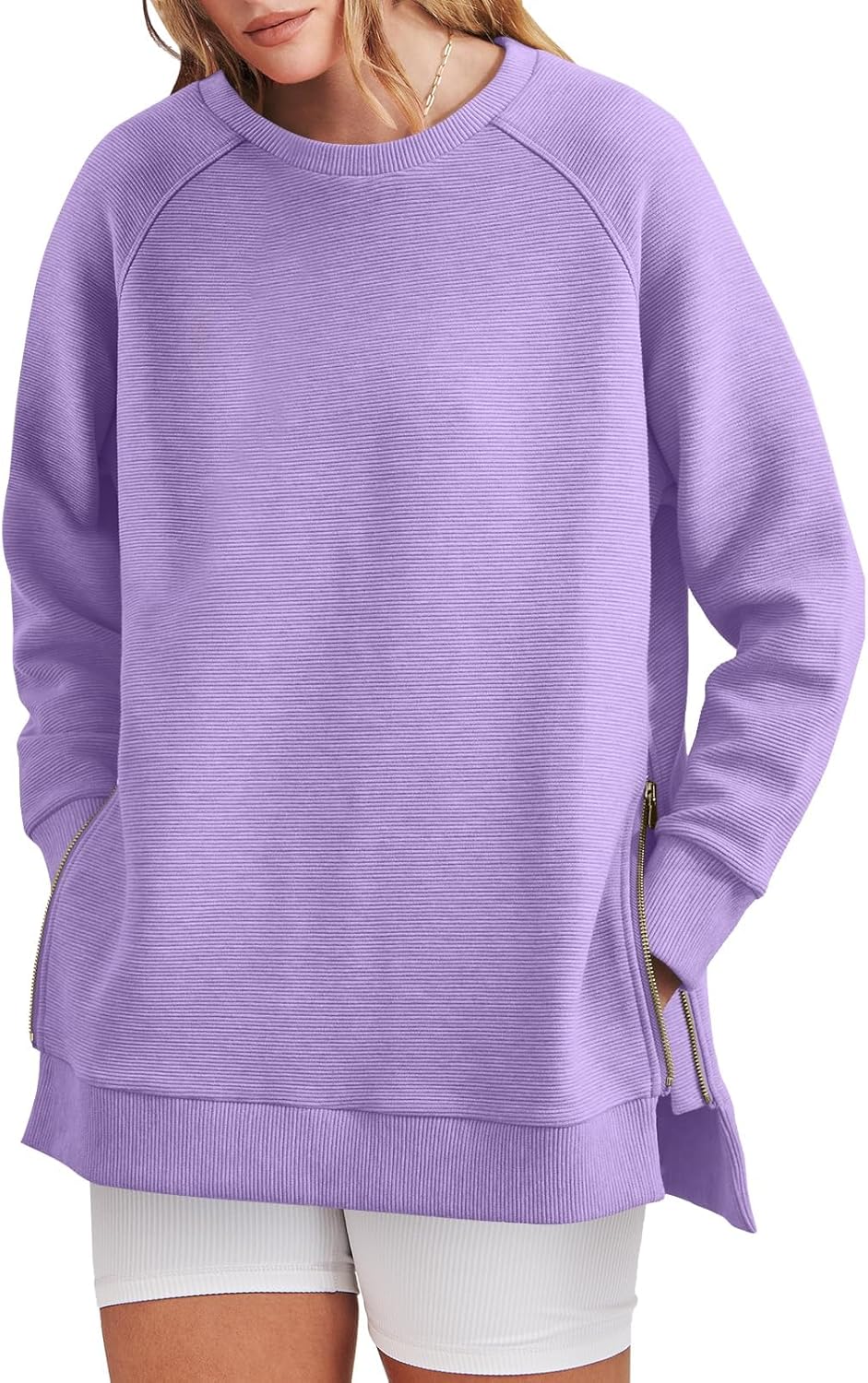 Women's Side Zipper Oversized Sweatshirt (Buy 2 Free Shipping)