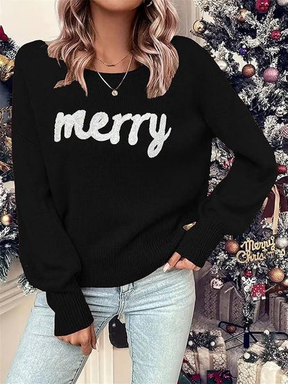 Women's Merry Stitched Pullover Sweater (Buy 2 Free Shipping)