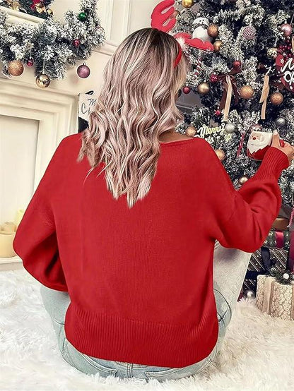 Women's Merry Stitched Pullover Sweater (Buy 2 Free Shipping)