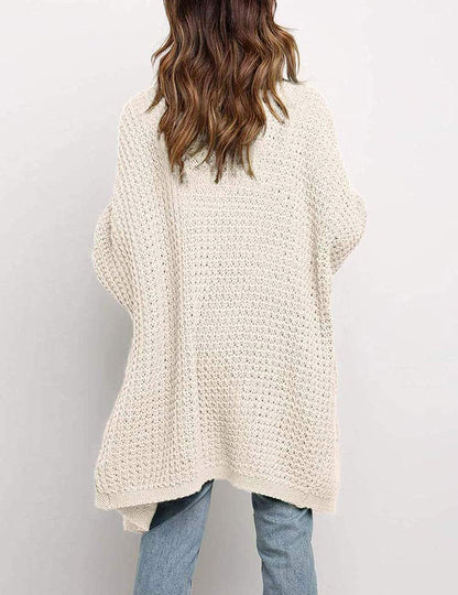 Oversized  Pockets Sweater Coat