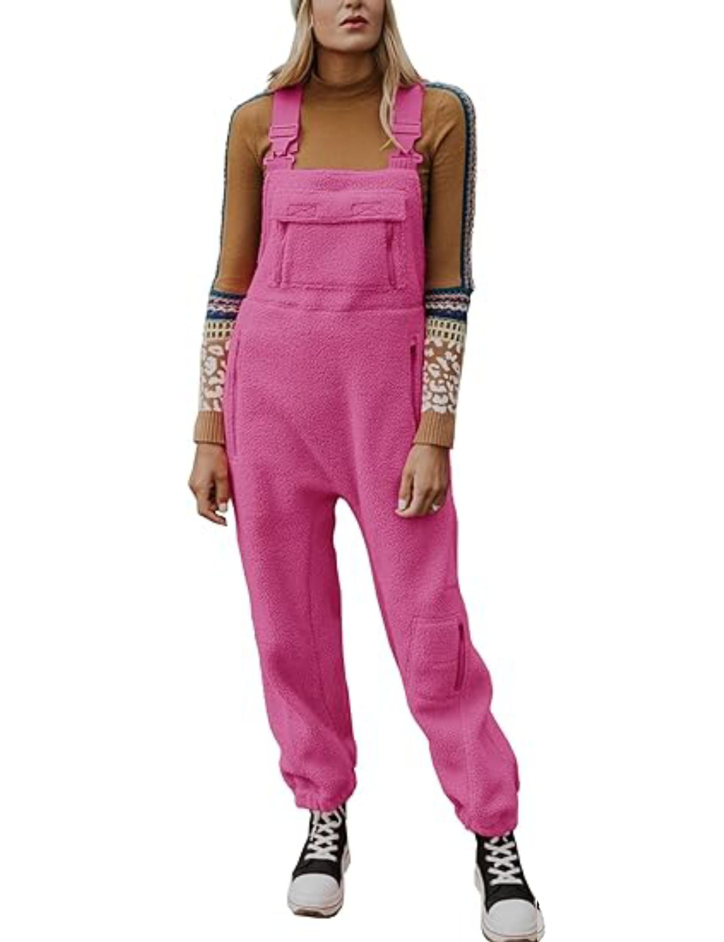 Spring Sale 50% OFF - New Women's Fleece Warm Overalls Loose Casual Jumpsuits (Buy 2 Free Shipping)