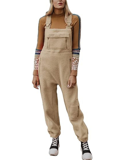 Spring Sale 50% OFF - New Women's Fleece Warm Overalls Loose Casual Jumpsuits (Buy 2 Free Shipping)