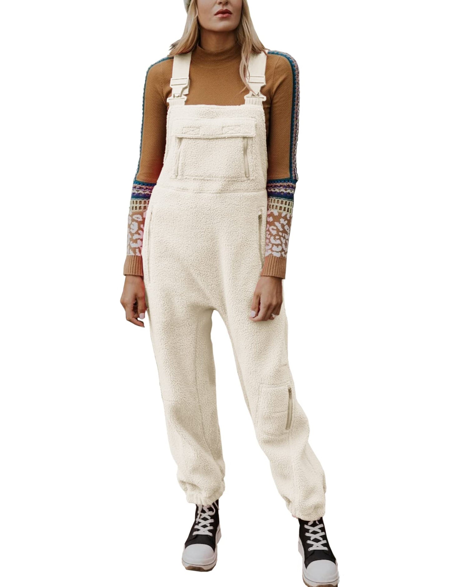 Spring Sale 50% OFF - New Women's Fleece Warm Overalls Loose Casual Jumpsuits (Buy 2 Free Shipping)