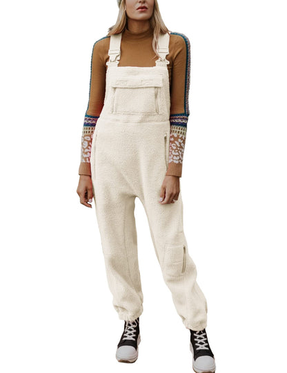 Spring Sale 50% OFF - New Women's Fleece Warm Overalls Loose Casual Jumpsuits (Buy 2 Free Shipping)