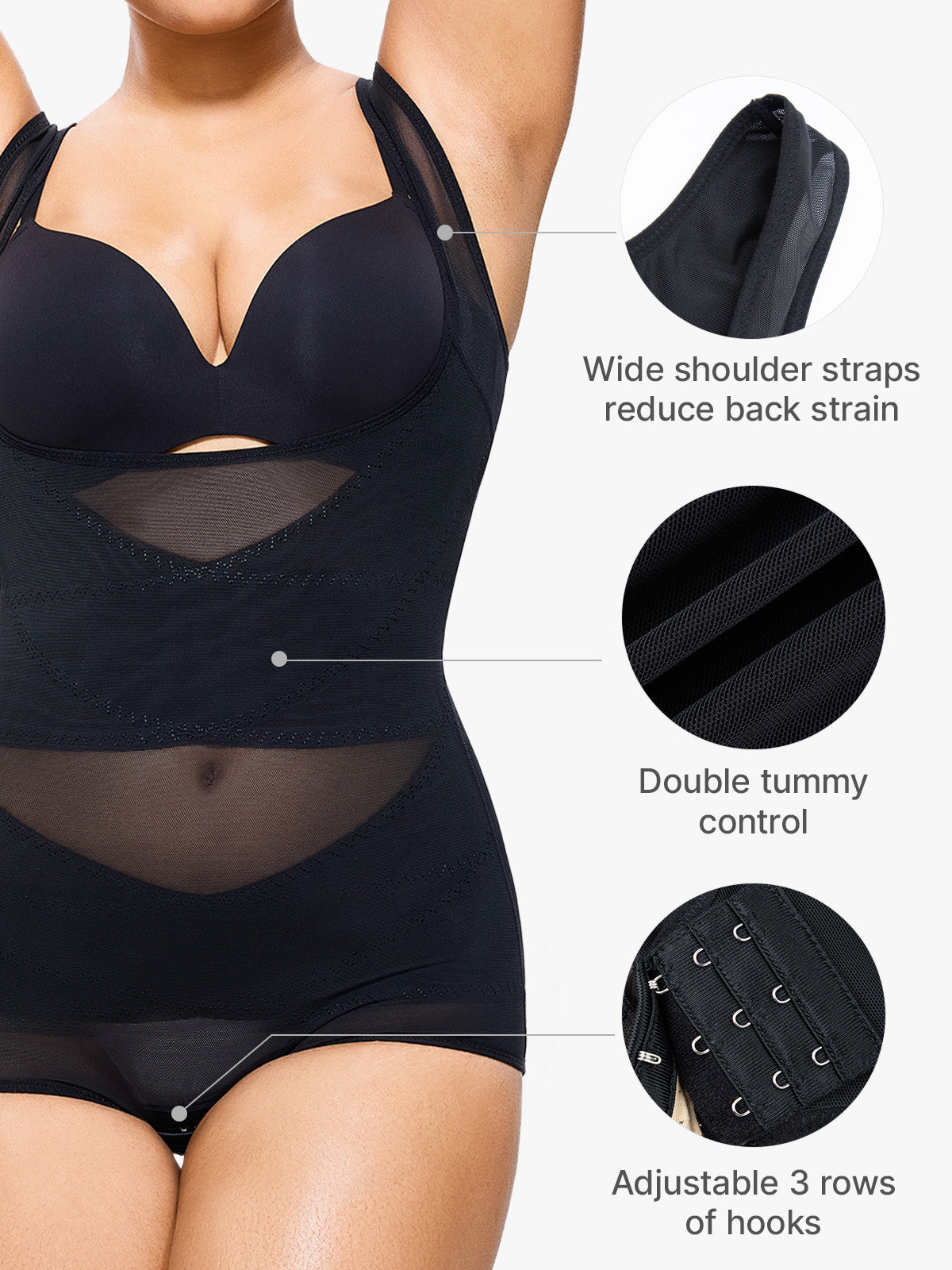 Tummy Control Mesh Slimming Girdles Shapewear Bodysuit(BUY ONE AND GET ONE FOR FREE)