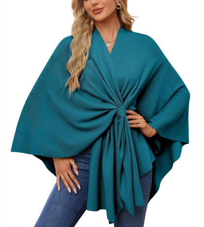 Women's Shawl Wraps Soft Open Front Poncho Sweater (Buy 2 Free Shipping)