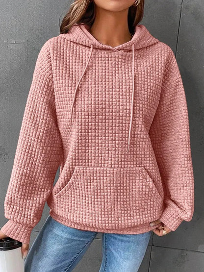 Women's Casual Waffle Hoodie Sweatshirt (Buy 2 Free Shipping)