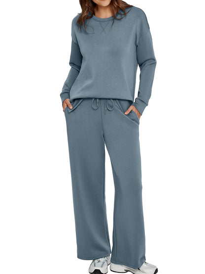 Women’s Pullover Tops Long Pants Casual Tracksuit Sets (Buy 2 Free Shipping)