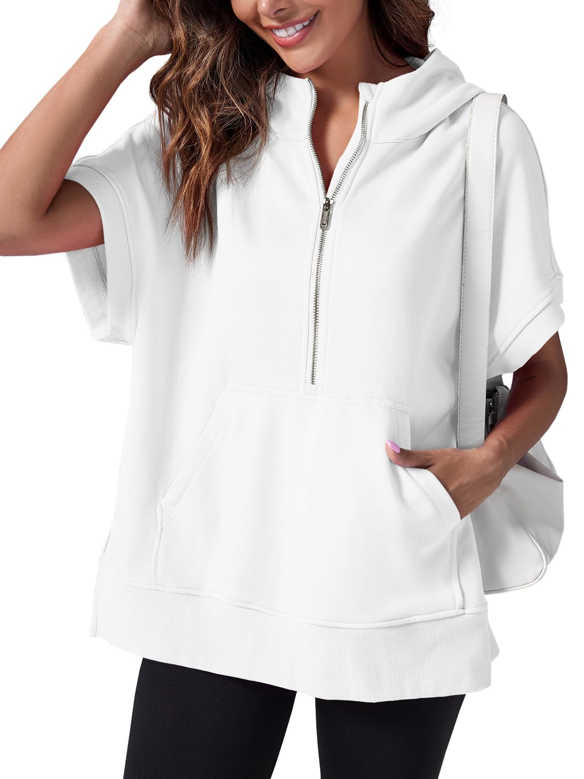 Women's Oversized Half Zip Hoodie (Buy 2 Free Shipping)