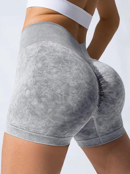 Female Denim Deep V Back Scrunch Bum Leggings