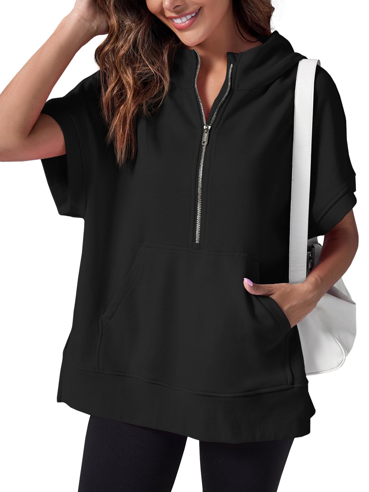 Women's Oversized Half Zip Hoodie (Buy 2 Free Shipping)