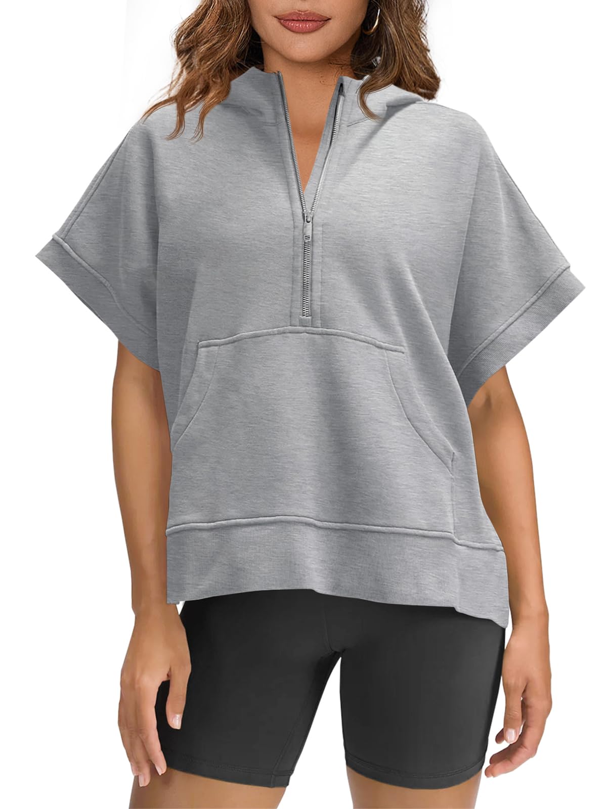 Women's Oversized Half Zip Hoodie (Buy 2 Free Shipping)