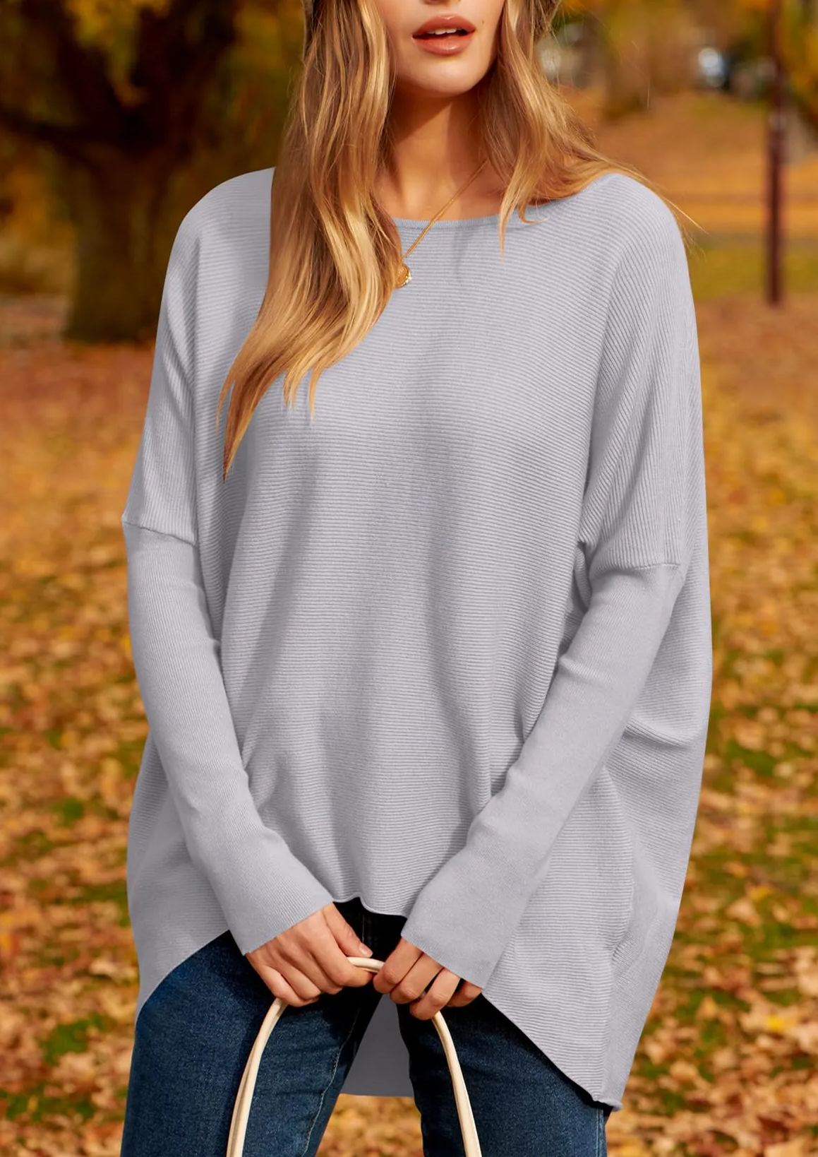 New Women's Dolman Sleeve Knitted Pullover Sweater (Buy 2 Free Shipping)