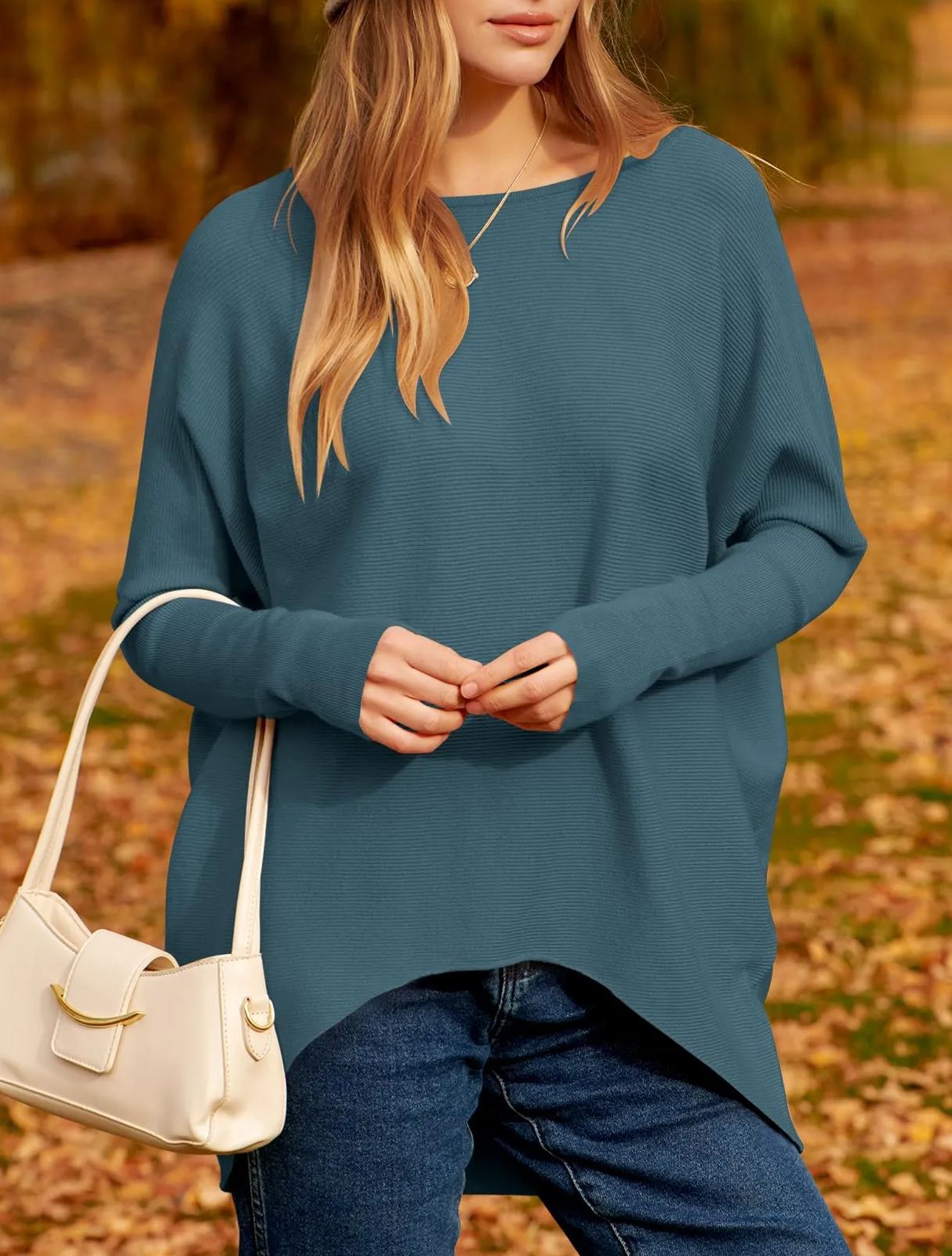 New Women's Dolman Sleeve Knitted Pullover Sweater (Buy 2 Free Shipping)