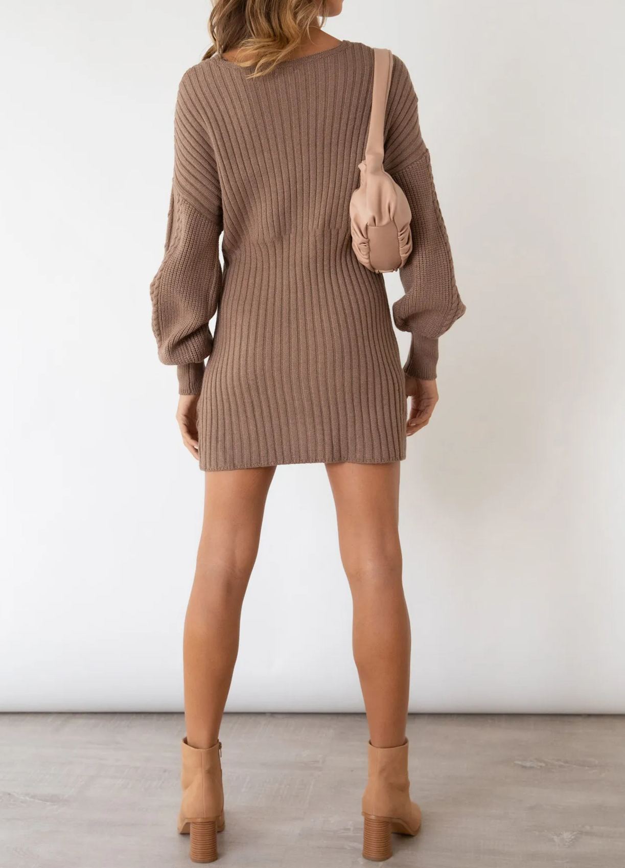 Women's V-neck Sexy Twist Sweater Hip Wrap Skirt