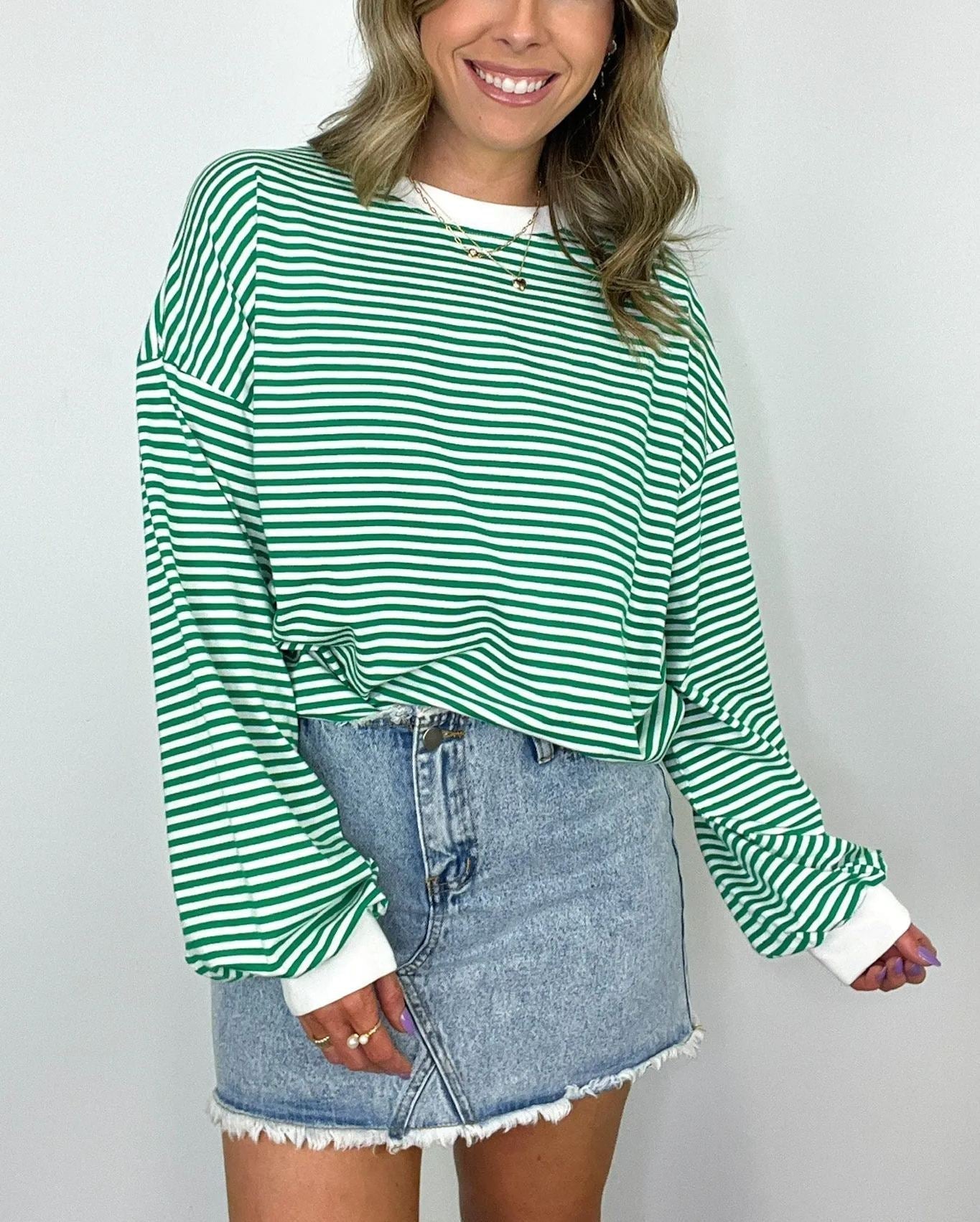 Women's  Oversized Striped Pullover (Buy 2 Free Shipping)