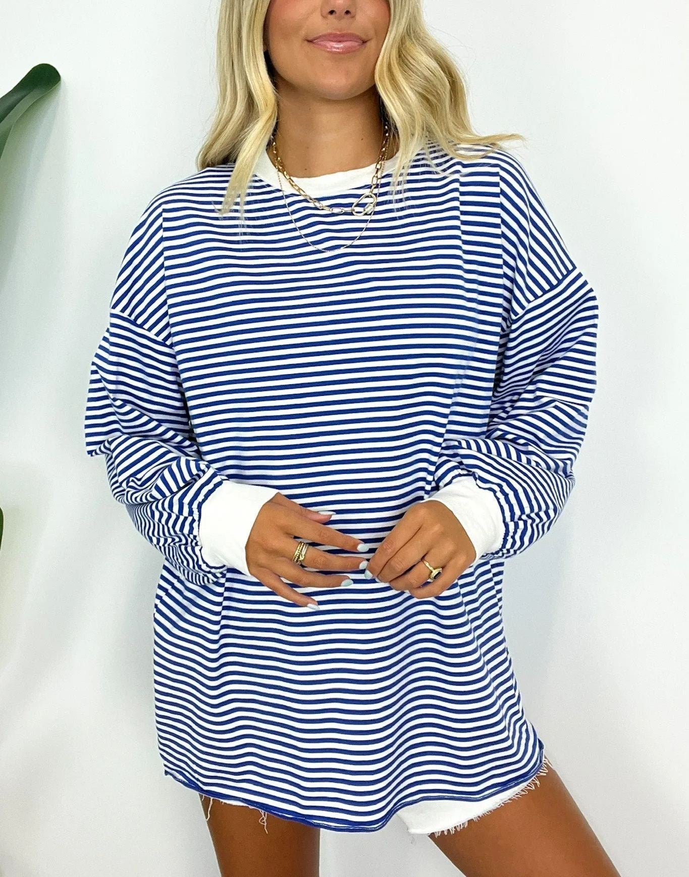 Women's  Oversized Striped Pullover (Buy 2 Free Shipping)