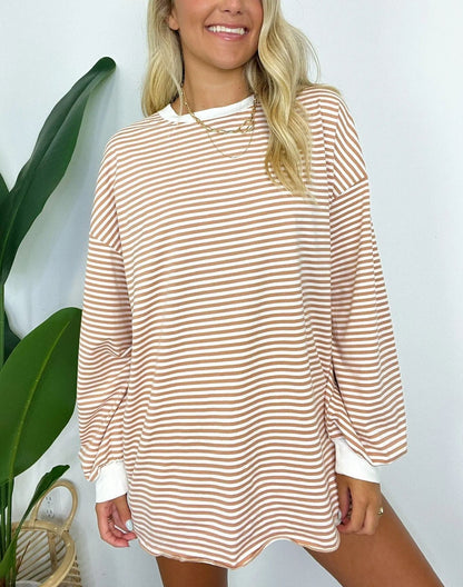 Women's  Oversized Striped Pullover (Buy 2 Free Shipping)