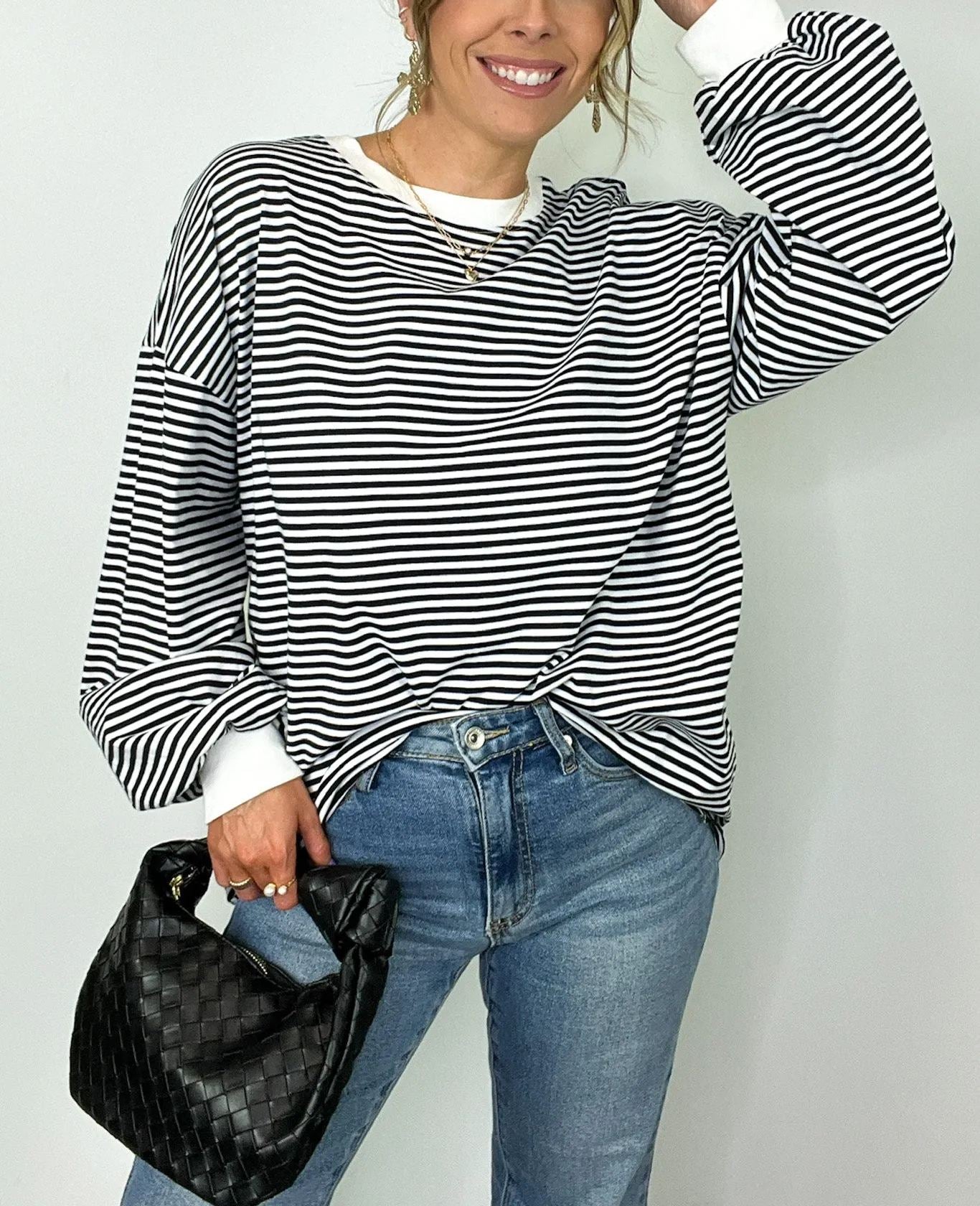 Women's  Oversized Striped Pullover (Buy 2 Free Shipping)